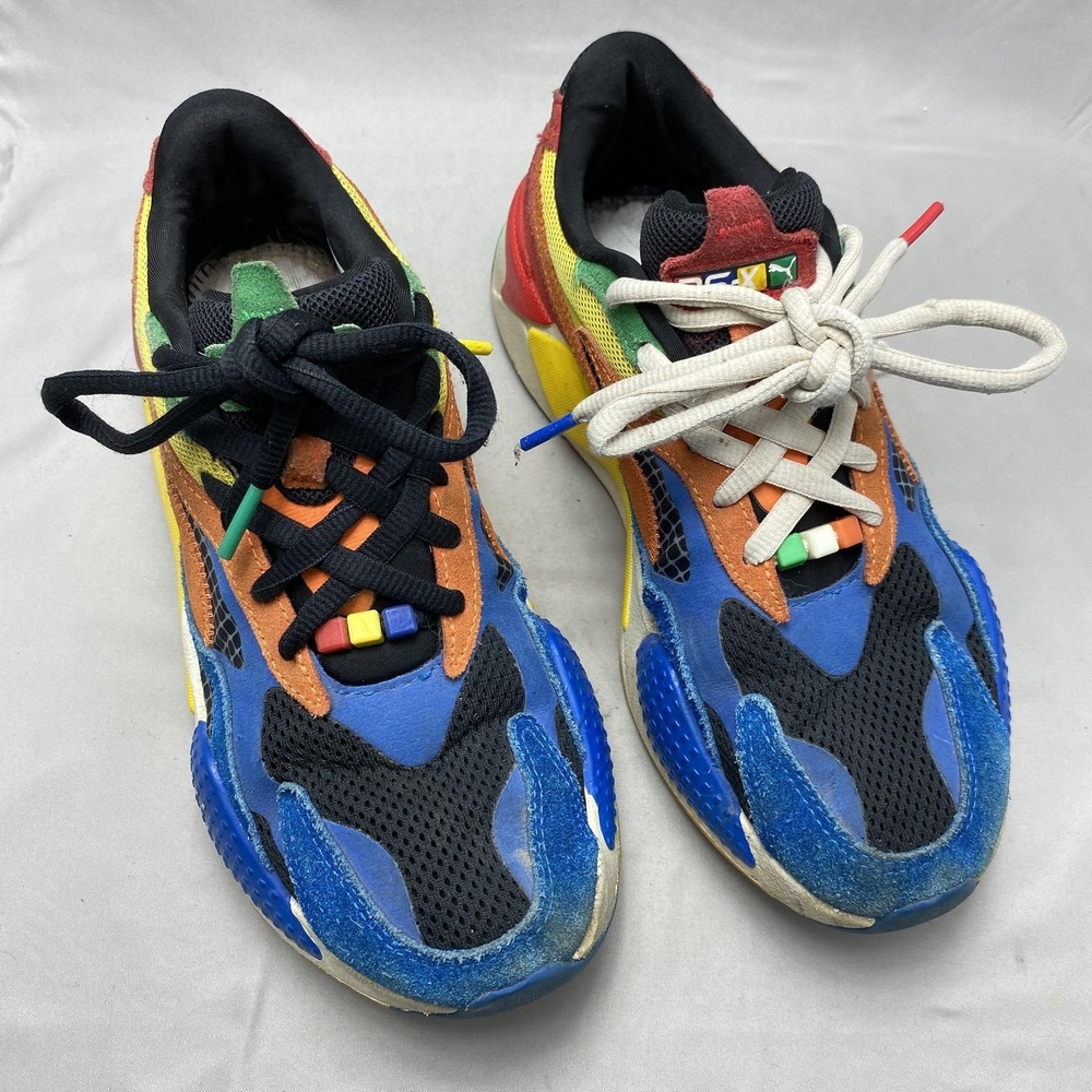 Puma RS-X Rubik's Cube Shoes Mens Size 7 Multi Color 373428-01 Running Sneakers